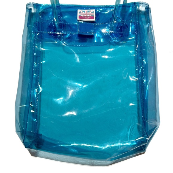 Rimmel London Turquoise Blue Transparent Makeup Cosmetic Bag Purse Toiletry Tote - Picture 3 of 11